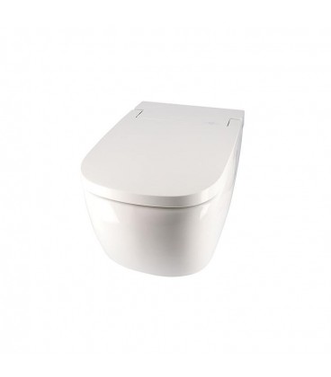 WC-douche VitrA V-Care 1.1 Basic blanc, WC-suspendu, sans rebord abattant WC