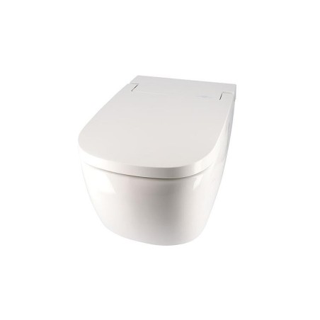 WC-douche VitrA V-Care 1.1 Basic blanc, WC-suspendu, sans rebord abattant WC