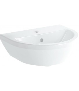Lave-main VitrA Integra 450x360mm, blanc, avec trop-plein 1 trou robinet milieu, forme ronde