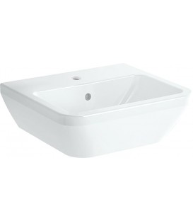 Lave-main VitrA Integra 450x400mm, blanc, avec trop-plein 1 trou robinet milieu, forme carrée