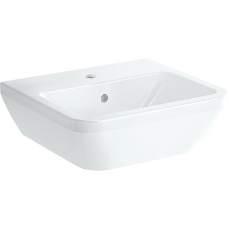 Lave-main VitrA Integra 450x400mm, blanc, avec trop-plein 1 trou robinet milieu, forme carrée