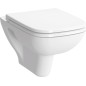 WC suspendu Vitra S20 blanc sans rebord forme carrée lxhxp 360x350x520mm