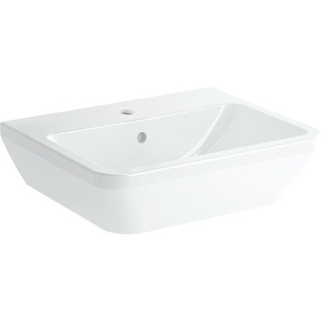 Vasque VitrA Integra carré 550x450mm, blanc, avec trop-plein 1 trou robinet milieu