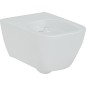 WC suspendu Geberit Smyle Square sans rebord, blanc lxhxp 350x330x540mm