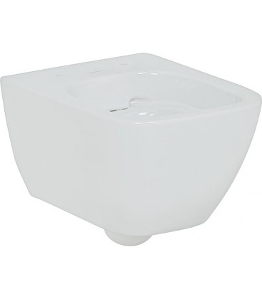 WC suspendu Geberit Smyle Square compact sans rebord blanc lxhxp 350x330x490mm