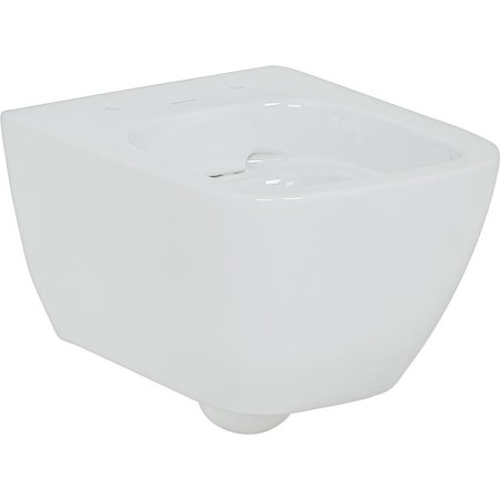 WC-suspendu Geberit Smyle Square compact, sans rebord, blanc lxhxp: 350x330x490mm