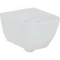 WC suspendu Geberit Smyle Square compact sans rebord blanc lxhxp 350x330x490mm