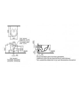 Sento Pack WC suspendu, avec fixation cachée par le dessus, 3/6 l, abattant SLIM Duroplast, noir