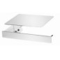 Porte papier toilette et tablette inox