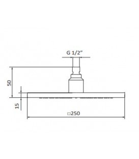 Douche de tête Square ABS