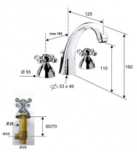 Mitigeur de Lavabo Modèle Surélevé