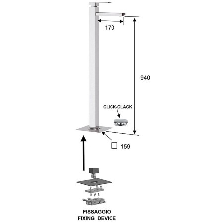 Mitigeur de Lavabo sur Pied Skyline