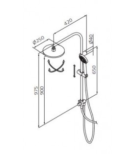 Colonne externe thermotatique douche Tender