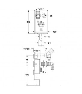 Siphon encastré pour lave-vaisselle BANYO