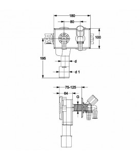 Siphon encastré pour lave-vaisselle BANYO