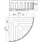 Corbeille d'angle emco system 2 chrome, fixation masquée lxhxp: 182,6x80x182,6mm