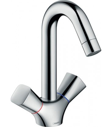 Mitigeur vasque Hansgrohe Logis avec robinetterie d'écoulement chrome