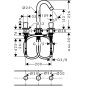 Mitigeur vasque Hansgrohe Logis avec robinetterie d'écoulement chrome