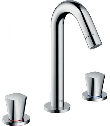 Mitigeur vasque Hansgrohe Logis avec robinetterie d'écoulement chrome