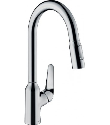 Mitigeur d'évier Hansgrohe 220 Focus M42, avec douchette de vaisselle extract., pivotant