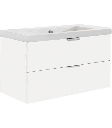 Meuble sous vasque + vasque EPIL blanc mat, 2 tiroirs 710x550x510mm