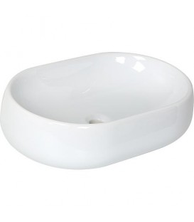 Lavabo 'NUVOLA' lxHxP 600x160x400mm en céramique blanche