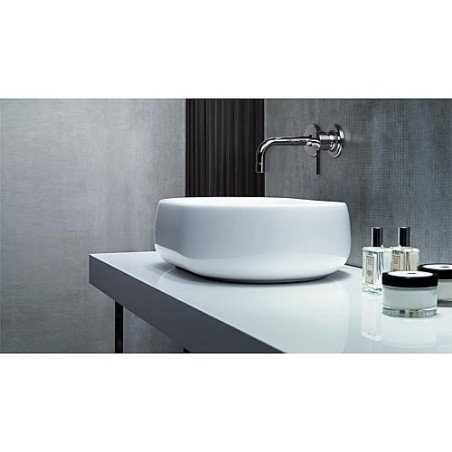 Lavabo à poser NUVOLA lxHxP 750x160x400mm en céramique blanche