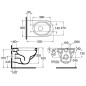 WC suspendu Nuvola lxHxP 350x355x550mm en céramique blanche