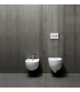WC suspendu Nuvola lxHxP 350x355x550mm en céramique blanche
