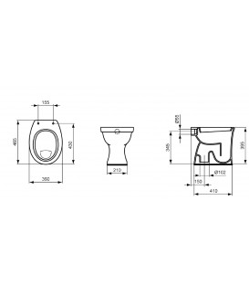 Pack cuvette à poser indépendante