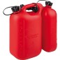 Jerrican double standard plastique, 5,5 l + 3l, rouge 835000