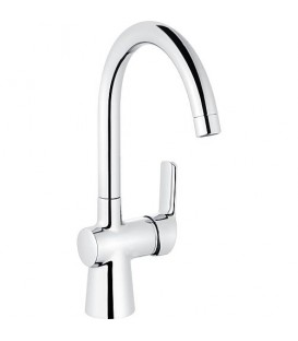 robinet melangeur vasque Serie Ascona Ecoulement rotatif 360°, Klicker, garnit ure d ecoulement, Chrome