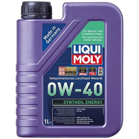 Huile de moteur LIQUI MOLY de synthèse - Energy SAE 0W-40 contenu 1 litre