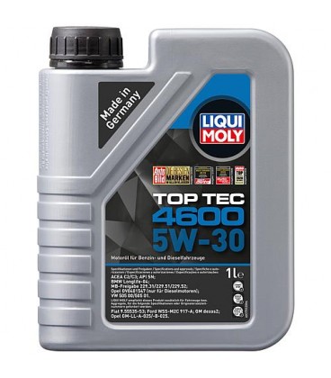 Huile de moteur LIQUI MOLY Top Tec 4600 - 5W-30 contenu 1 litre