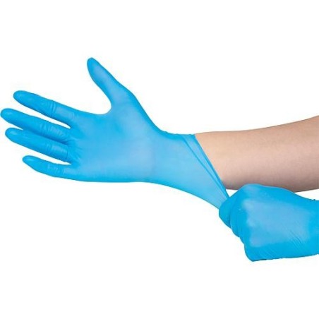 Gants latex poudré, 'SKIN bleu' bleu, Taille M / 100 pieces