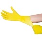 Gants de nettoyage Latex, convient pour les aliments, L 30 cm de long, jaune / 12 paires