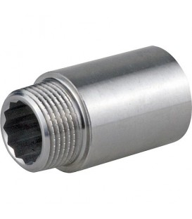 Rallonge robinet 1/2" x 80mm inox 1.4408