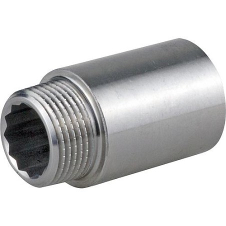 Rallonge robinet 1/2" x 80mm inox 1.4408