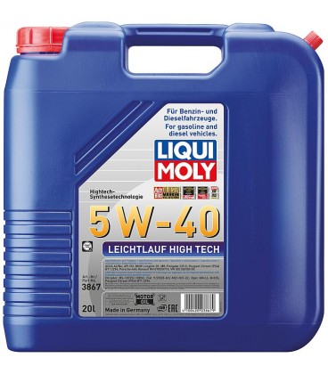 Huile moteur roulement high Tech LIQUI MOLY 5W-40 bidon 20l