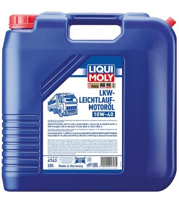 Huile moteur à démarrage facile (poids lourds) LIQUI MOLY 10W-40, bidon 20l