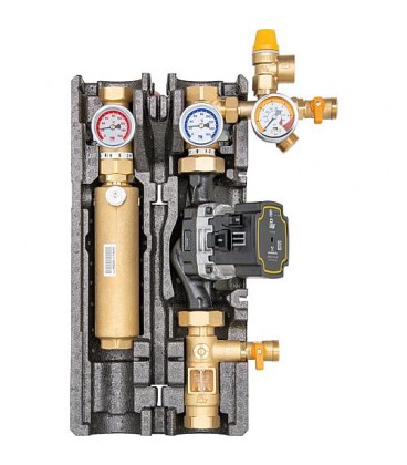 Station solaire Maxi Basic DN25(1") 2 voies, débitmètre Grundfos UPM3 Solar 25-75