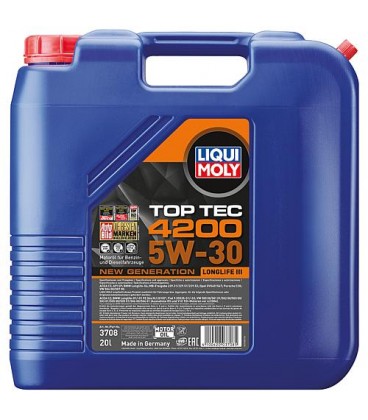 Huile moteur LIQUI MOLY Top Tec 4200 5W-30 bidon 20l