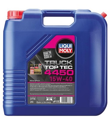 huile moteur LIQUI MOLY Top Tec Truck 4450 15W-40 bidon 20l