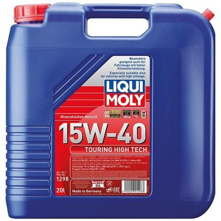 Huile moteur LIQUI MOLY Touring High Tech 15W-40 bison 20l