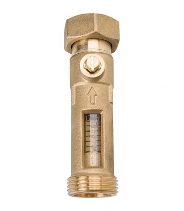 Débitmètre filetage mâle 3/4" x écrou 3/4" capacité débit 8-28 l/min