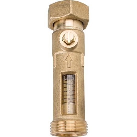 Débitmètre filetage mâle 3/4" x écrou 3/4" capacité débit 8-28 l/min