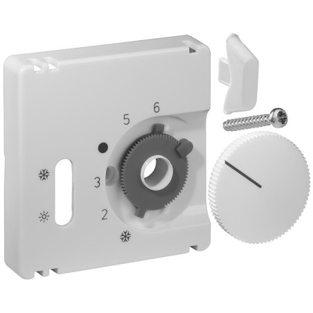 Set de couvercles pour thermostat d'ambiance blanc pur mat JZ001021