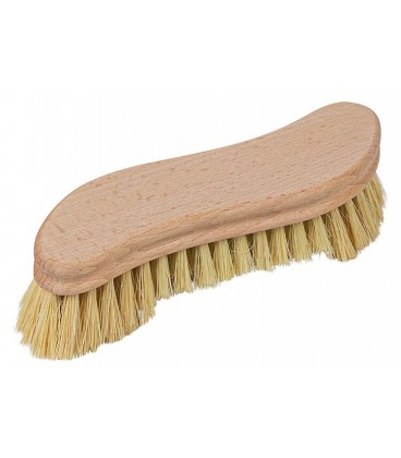 Waschbürste Holz S-Form Bart Fiber Bestückung