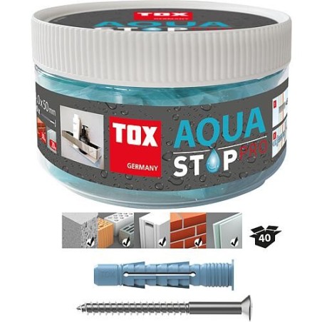TOX Allzweckdübel Aqua Stop Pro 6x38 mm + Schraube in Runddose VPE: 40