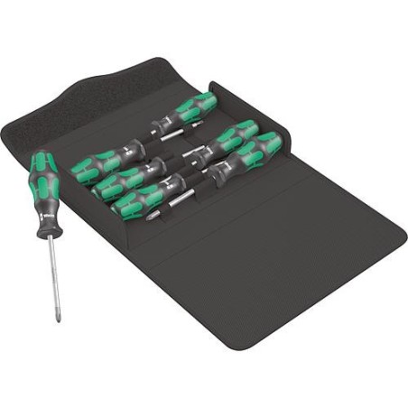 Jeu de tournevis WERA Kraftform Plus 7 pièces fendues, Phillips Pozidriv, TORX®